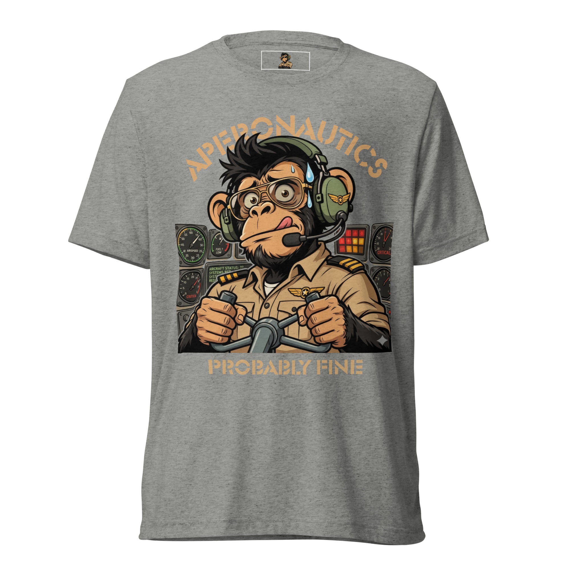 Probably Fine — Funny Pilot Tri-Blend Tee | Aperonautics
