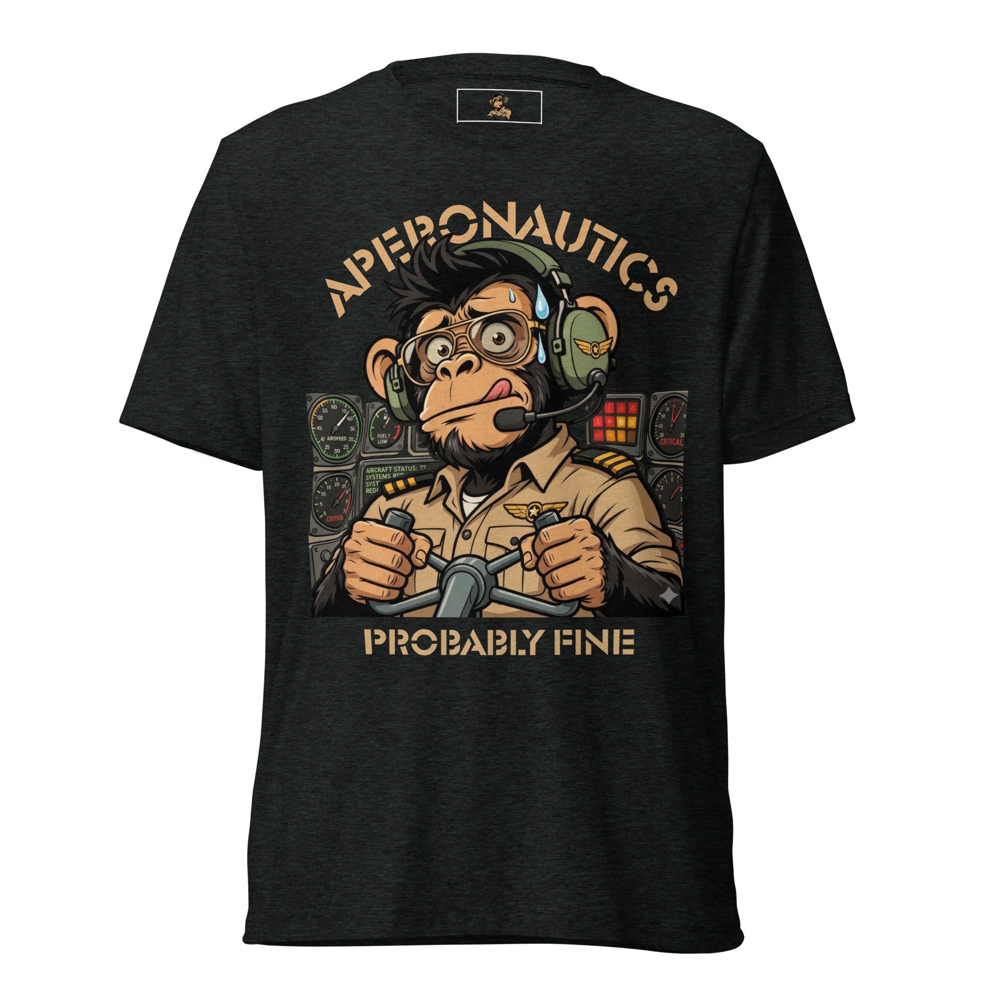 Probably Fine — Funny Pilot Tri-Blend Tee | Aperonautics