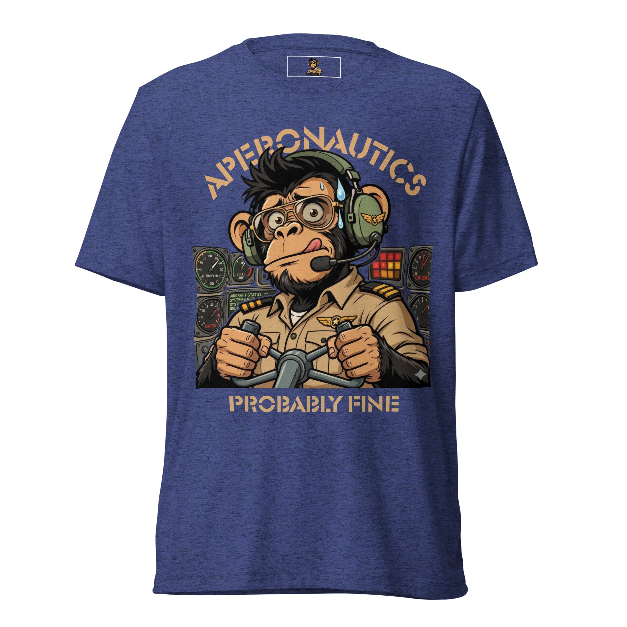 Probably Fine — Funny Pilot Tri-Blend Tee | Aperonautics