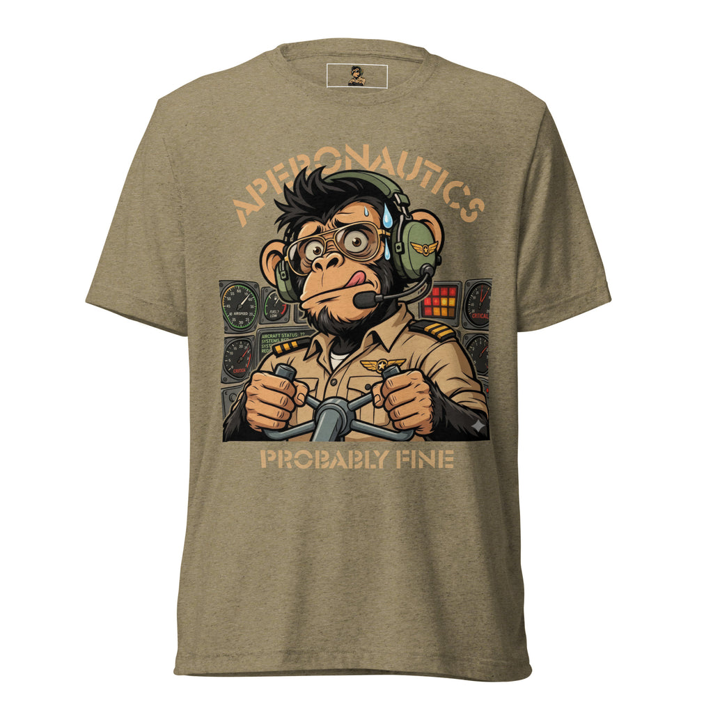 Probably Fine — Funny Pilot Tri-Blend Tee | Aperonautics