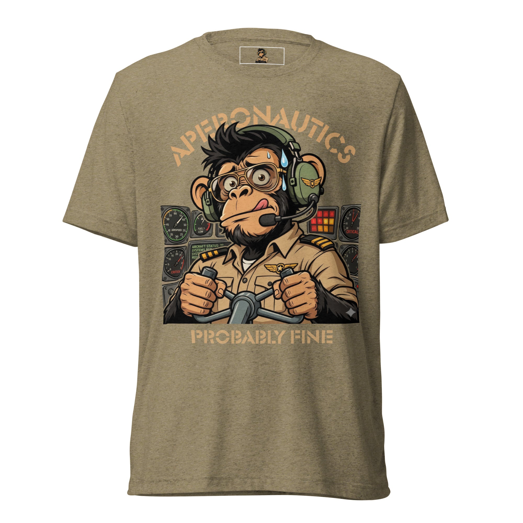 Probably Fine — Funny Pilot Tri-Blend Tee | Aperonautics